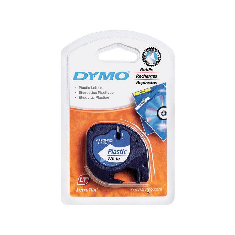 Emery Jensen label maker tape refill in white, 1/2 inch by 13 feet, for creating clear labels with a label maker.