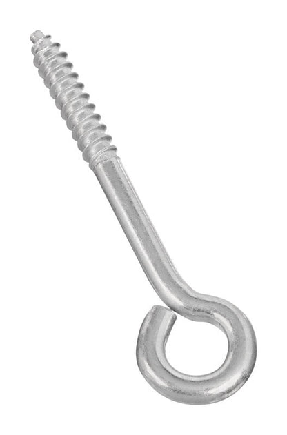 Emery Jensen LG SCRW Eye ZN1/4x3/4" lag eyebolt with zinc coating, showing the threaded shank and eye loop for heavy-duty lifting.