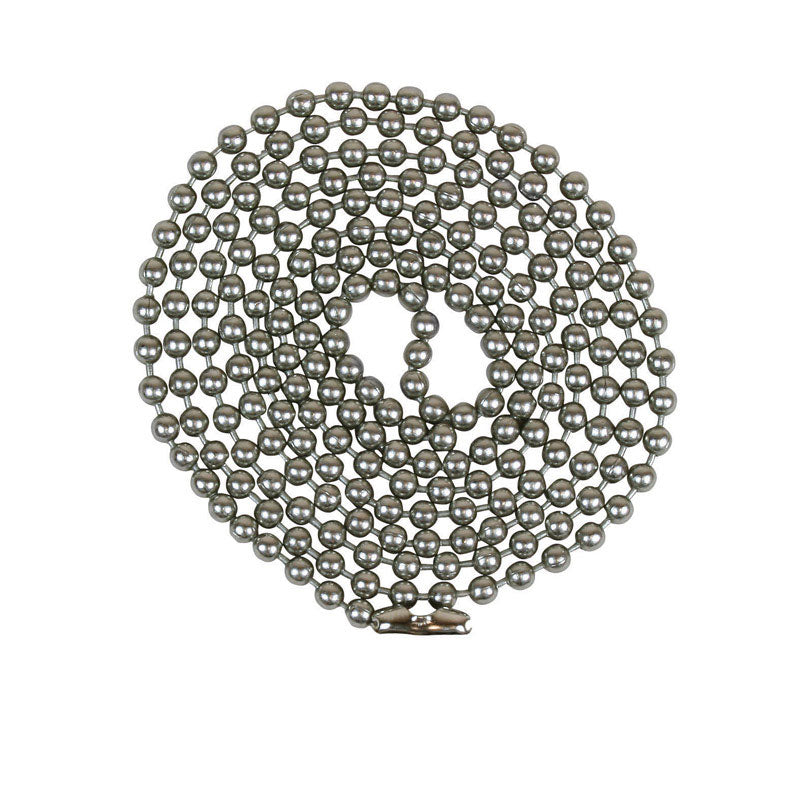 BEADED CHAIN #6 PEWTER