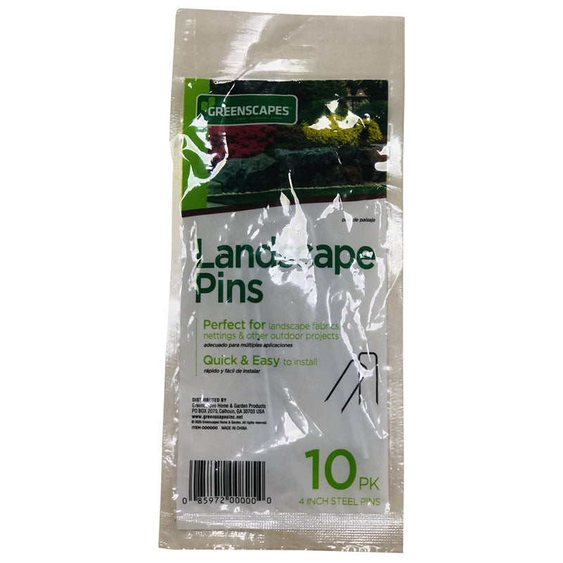Set of 10 Emery Jensen landscape pins, 4-inch landscape fabric accessories for securing landscape fabric.