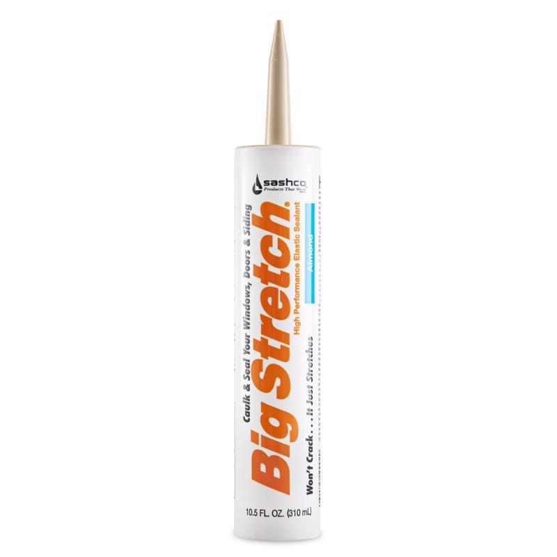12-pack of Emery Jensen latex caulk BGSTRTCH Alm 10.5oz tubes, ideal for sealing and filling gaps in various surfaces.