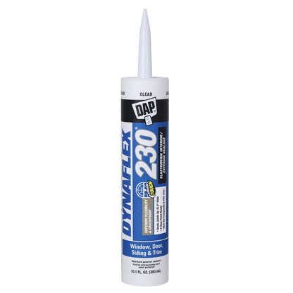 Pack of 12 Emery Jensen DFlex230 latex caulk tubes in clear, 10.1 oz size, suitable for sealing and sealing repairs.