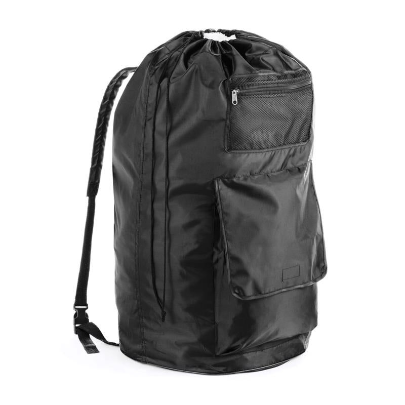 Emery Jensen laundry bag made of polyester, designed for use as a laundry basket or hamper with a durable, flexible structure.