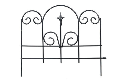 GARDEN EDGE W/finial BLK