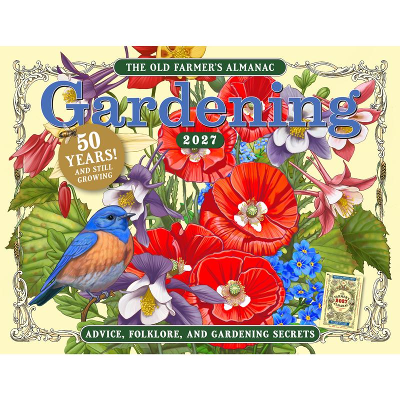 Set of 20 Emery Jensen Calendar Garden lawn and garden books, outdoor gardening reference guides, stacked and displayed.