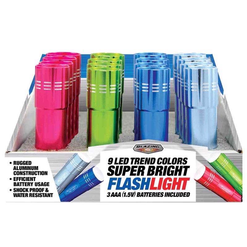 FLASHLIGHT 9 LED TREND - Pack of 16