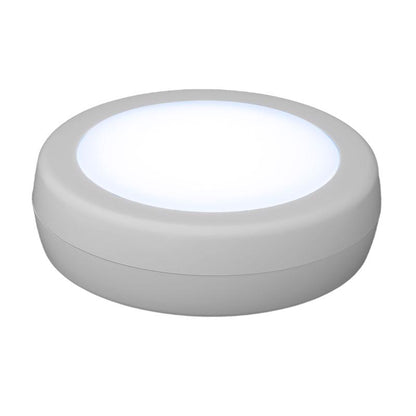 PUCK LED W/rmt WH AA 2PK