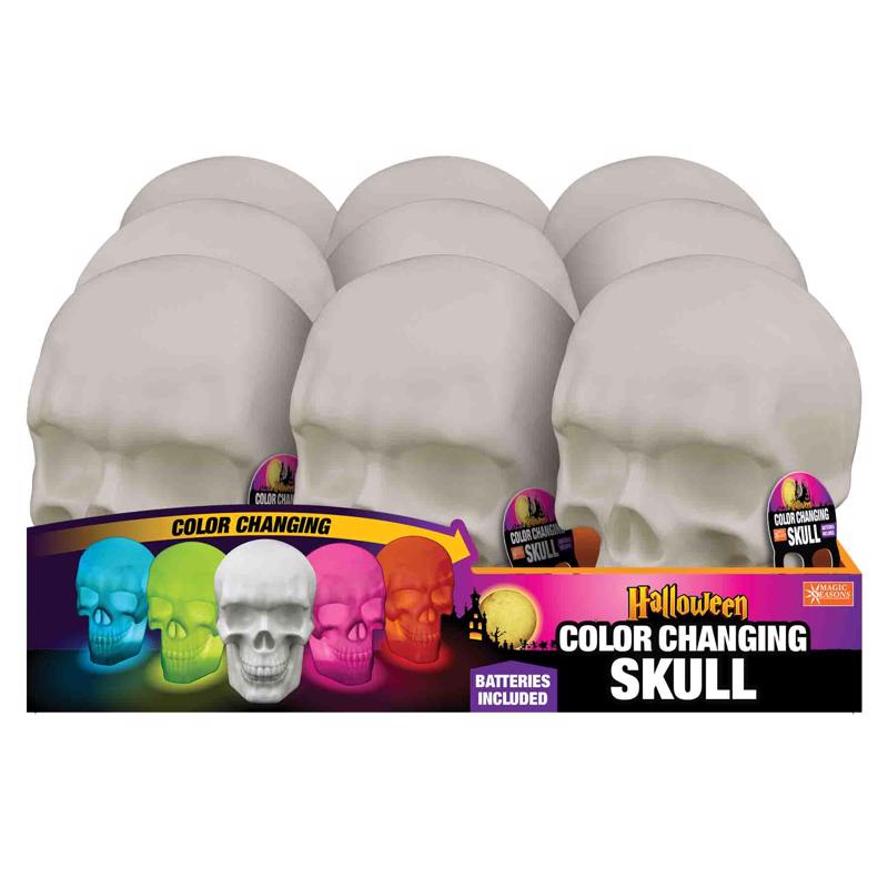 HLLWN DCR CLR CHNG SKULL - Pack of 9