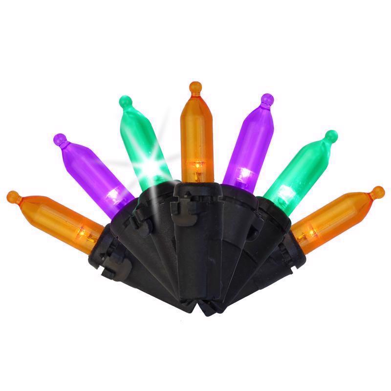 Green, orange, and purple LED T5 lighting by Emery Jensen, showcasing vibrant, energy-efficient LED light tubes.