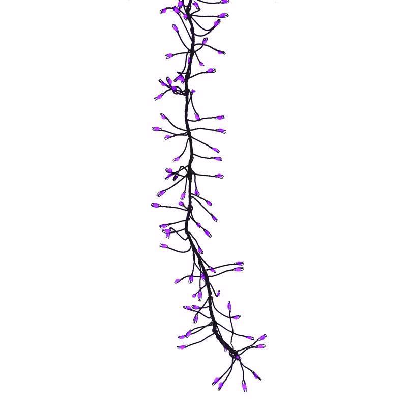 Purple LED lighting string from Emery Jensen with 250 lights, ideal for decorative and ambient lighting.