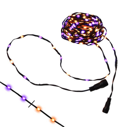 Emery Jensen Ribbon LED lighting in orange and purple, 16.5-inch flexible LED strip for decorative and accent lighting.