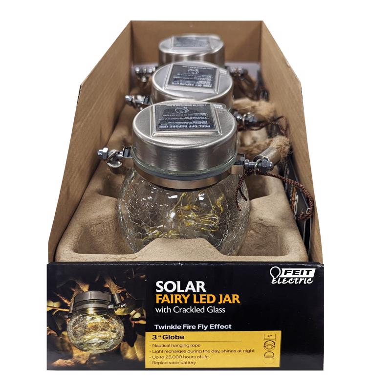 LANTERN SOLR CRK JAR 3" - Pack of 3