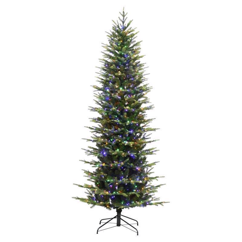 Emery Jensen LED tree, 6 feet tall, with vibrant green foliage and illuminated branches, perfect for festive holiday decorations.