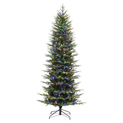 Emery Jensen LED tree, 6 feet tall, with vibrant green foliage and illuminated branches, perfect for festive holiday decorations.