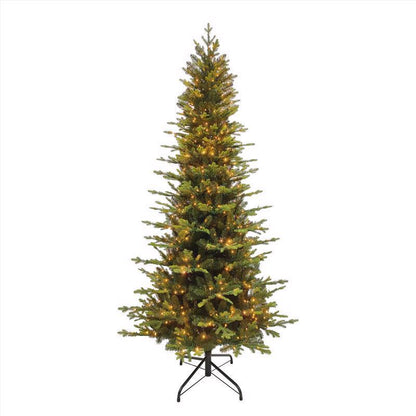 Emery Jensen LED tree, 7.5-foot artificial Christmas tree with colorful lights, suitable for holiday decor.