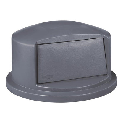 Dome top lid for Brute 44-gallon plastic trash can by Emery Jensen, designed to fit large outdoor waste containers.