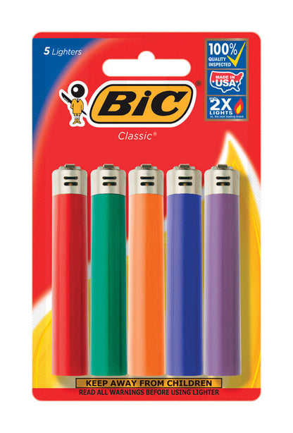 BUTANE LIGHTER ASSRT 5PK - Pack of 36