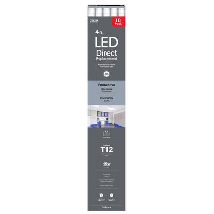 BULB LED T12 48"18W 10PK