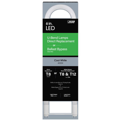 LED U-bend T8/T12 6" 15W