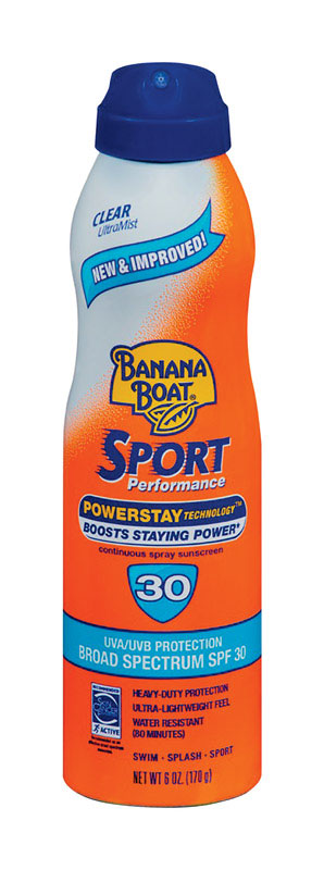 Pack of 12 Banana Boat Sport SPF 30 lip balm and skin care products by Emery Jensen, featuring moisturizing balm in protective packaging.