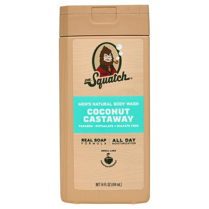 Emery Jensen coconut scent lip balm and skin care product in a white container with natural coconut imagery.