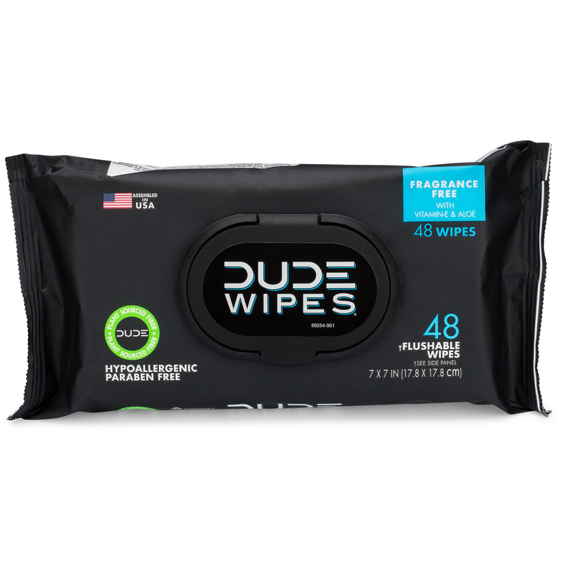 DUDE WIPES BLACK 48CT - Pack of 8