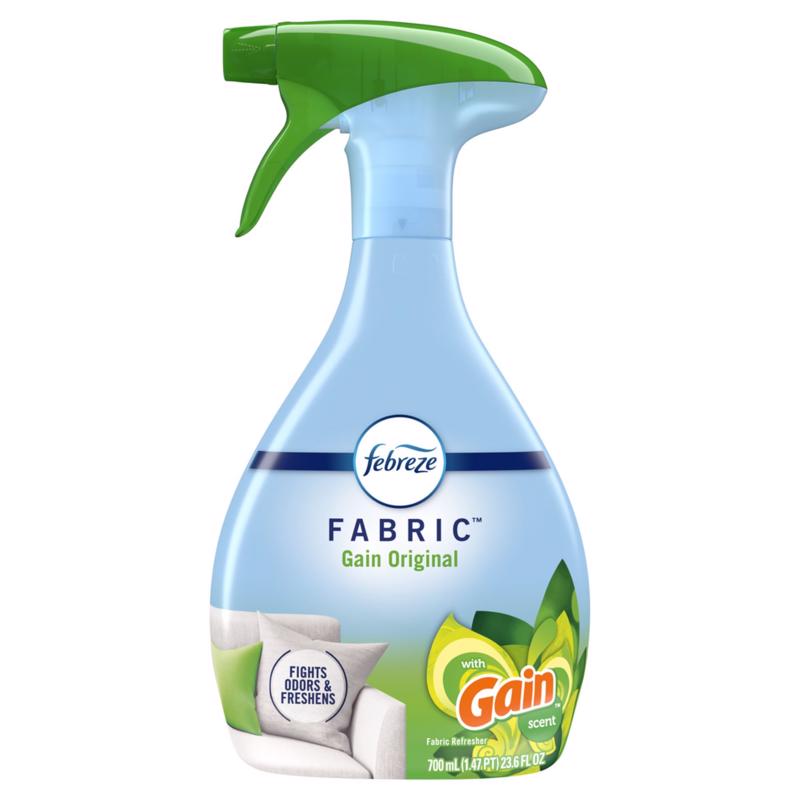 Emery Jensen Fabric Refreshers Gain Original liquid air fresheners in a pack of four, designed to freshen fabrics and indoor spaces.