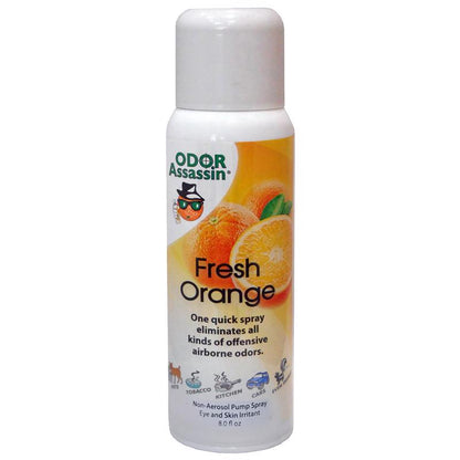 Pack of three Emery Jensen liquid air fresheners in orange scent, 8 oz each, designed to freshen indoor spaces with a citrus aroma.