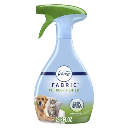 Emery Jensen Pet Odor Fighter Fresh Liquid Air Freshener bottle for eliminating pet odors in the home.