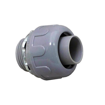Emery Jensen 1-inch liquid-tight flexible metal connector for secure electrical wiring connections.