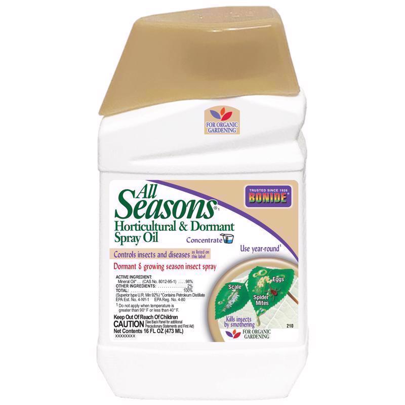 Emery Jensen HRTICULTURE SPRY Oil 16oz bottle, liquid concentrate for horticultural use, with a clear label and orange cap.