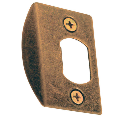 Emery Jensen deadlatch strike reinforcement hardware for enhanced lock security, shown in close-up view.