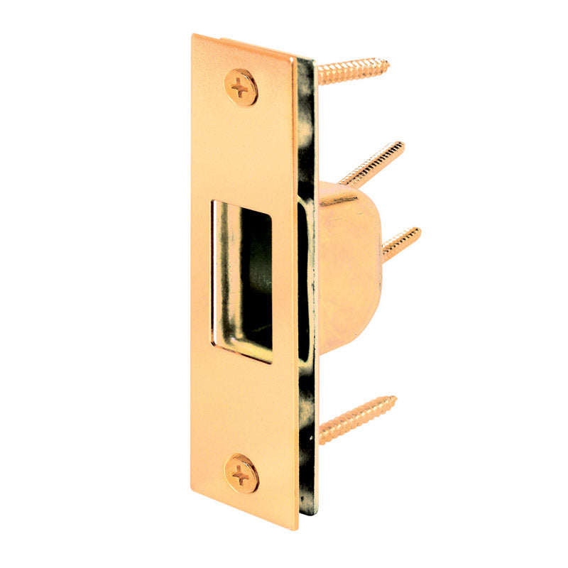 Emery Jensen lock reinforcement hardware for strike box security, durable metal construction with reinforced lock bracket.
