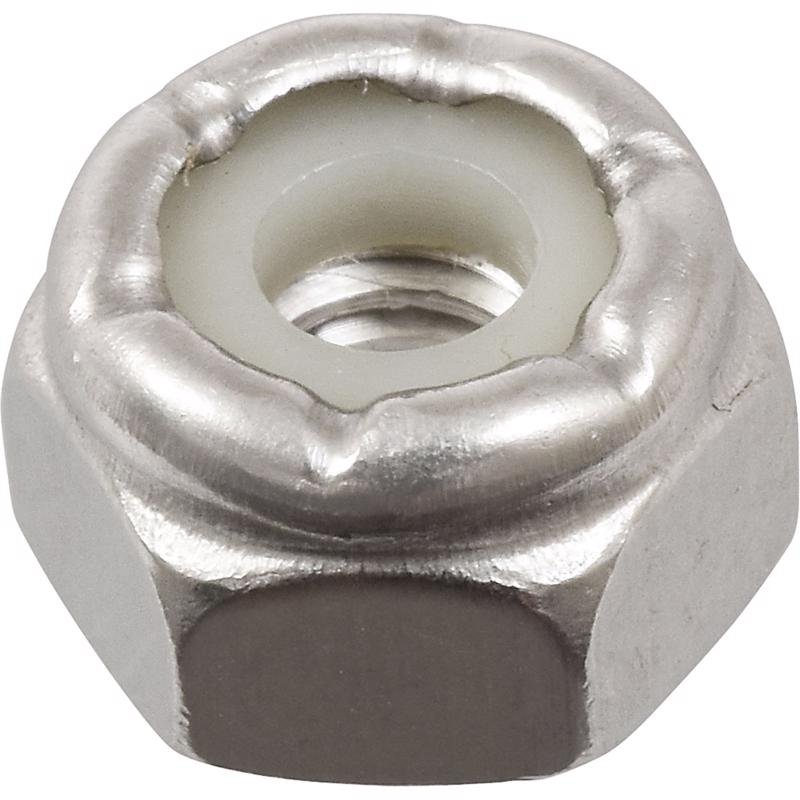 Emery Jensen SS #8-32 locknuts, set of 100, made of stainless steel for secure fastening in mechanical and industrial applications.