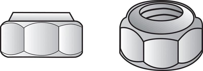 Emery Jensen SAE 7/16-20 locknut from the STOP NTS series, showing a metal nut with internal threads.