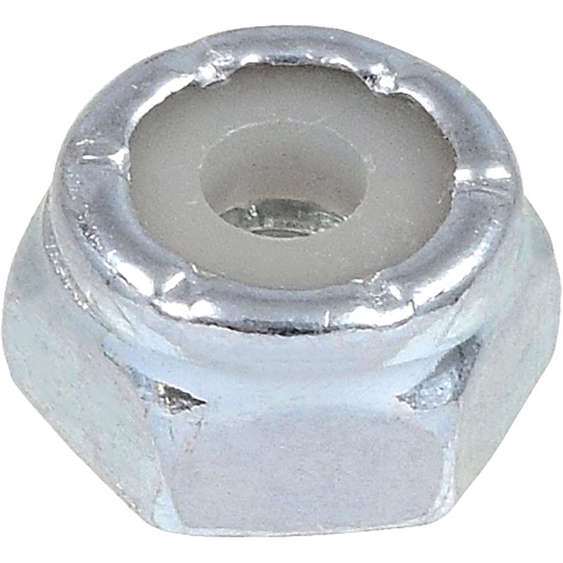 Emery Jensen STOP NTS Z locknut in size 6-32, showing a close-up of the zinc-plated metal locknut with threading.