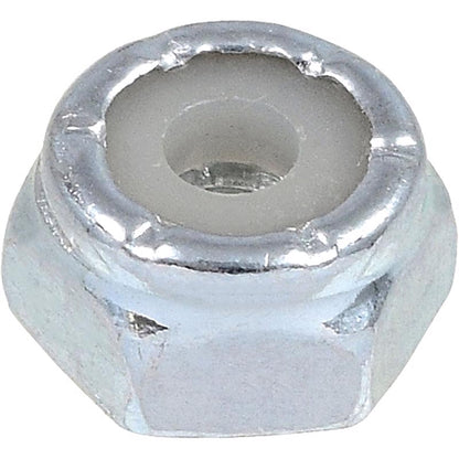 Emery Jensen STOP NTS Z locknut in size 6-32, showing a close-up of the zinc-plated metal locknut with threading.