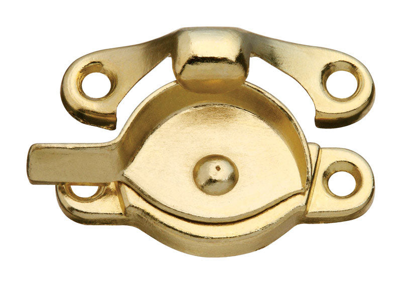 Brass sash lock from Emery Jensen showing a secure locking mechanism for windows or doors.