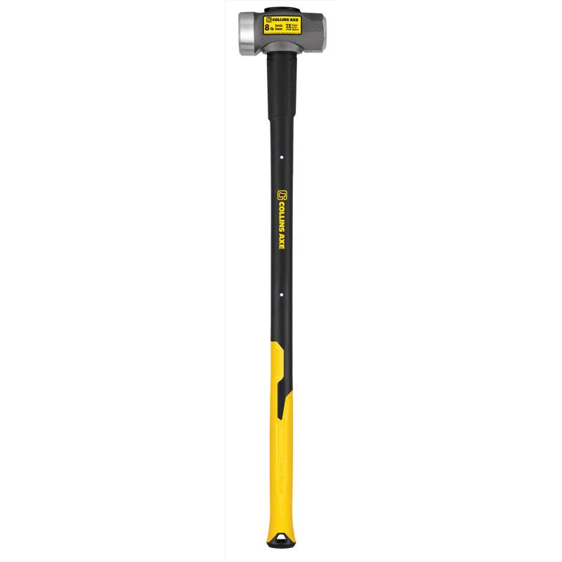 Emery Jensen long-handled sledgehammer with 8lb steel head and wooden handle for heavy-duty demolition and driving tasks.