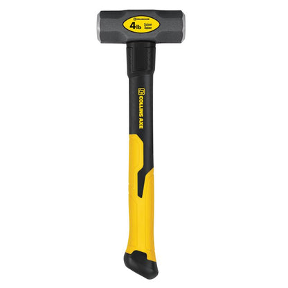 Long handled sledgehammer by Emery Jensen with a 4lb head, featuring a sturdy wooden handle for heavy-duty demolition work.
