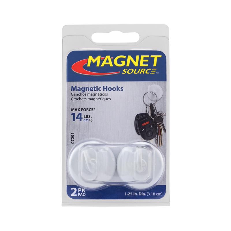 MAGNET HOOKS Wht1.25"d