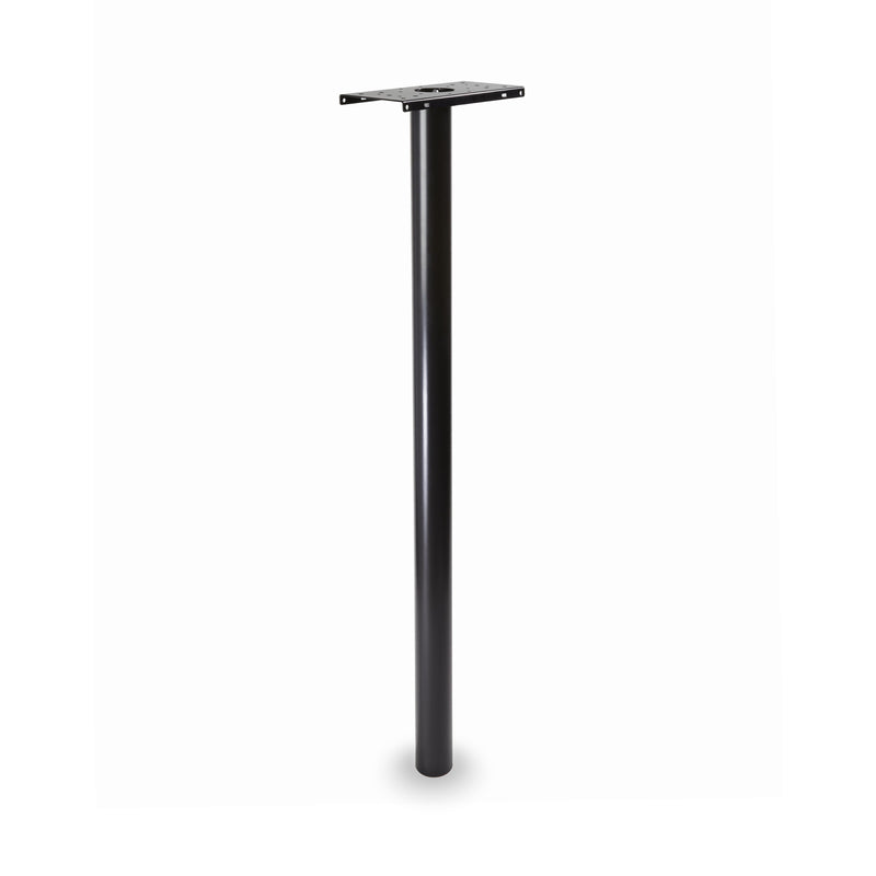 Black Pacifica mailbox post by Emery Jensen, sturdy metal post designed for residential mailbox installation.