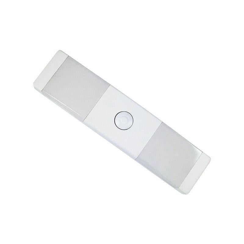 White 7.85-inch LED light bar by Emery Jensen with manual on/off switch, designed for versatile lighting applications.