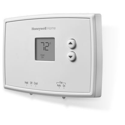 Emery Jensen manual thermostat with digital display for heating and cooling control, shown in the product image.