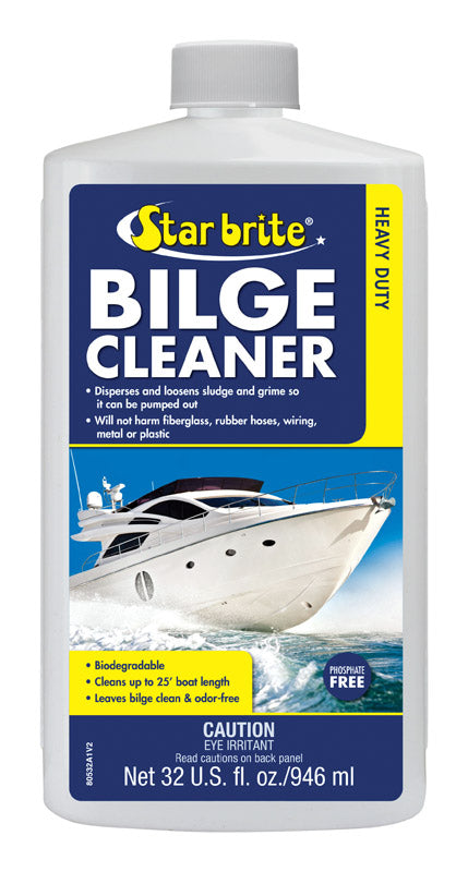 Emery Jensen Marine Cleaner Bilge QT in a bottle, designed for cleaning and polishing boat bilges.