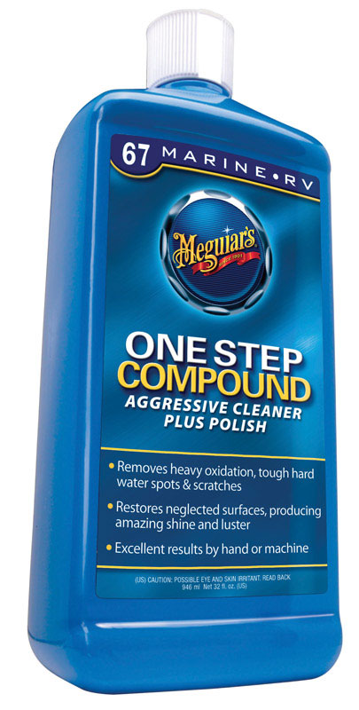 Marine cleaner and polish by Emery Jensen in a 32oz bottle, designed for marine surfaces and boat cleaning.