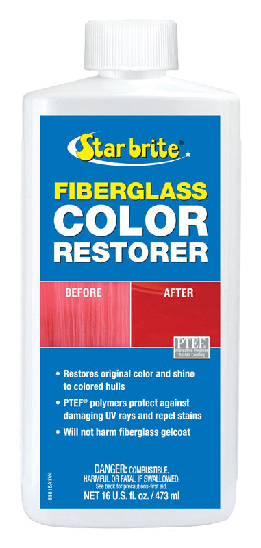 Emery Jensen Restorer Color Marine Cleaner and Polish in a 16oz bottle, designed for restoring and shining marine surfaces.