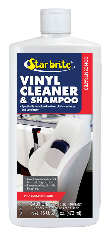 Emery Jensen 16oz vinyl shampoo for marine cleaners and polishes, showing the bottle with a white label and blue cap.