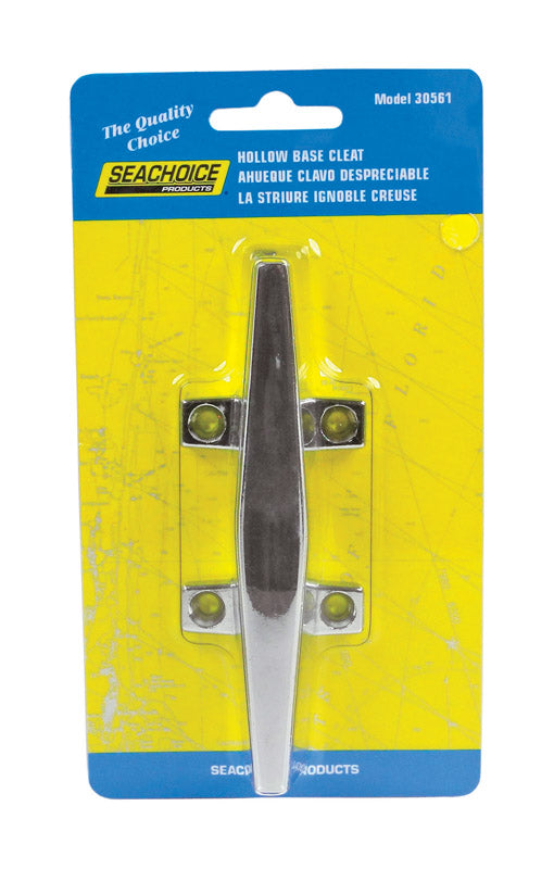 Emery Jensen marine hardware cleat 4-1/2-inch CP Zamak for boat securing and docking.