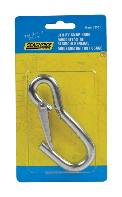 Emery Jensen marine hardware utility snap hook, 4-1/4-inch size, sturdy metal hook for marine applications.
